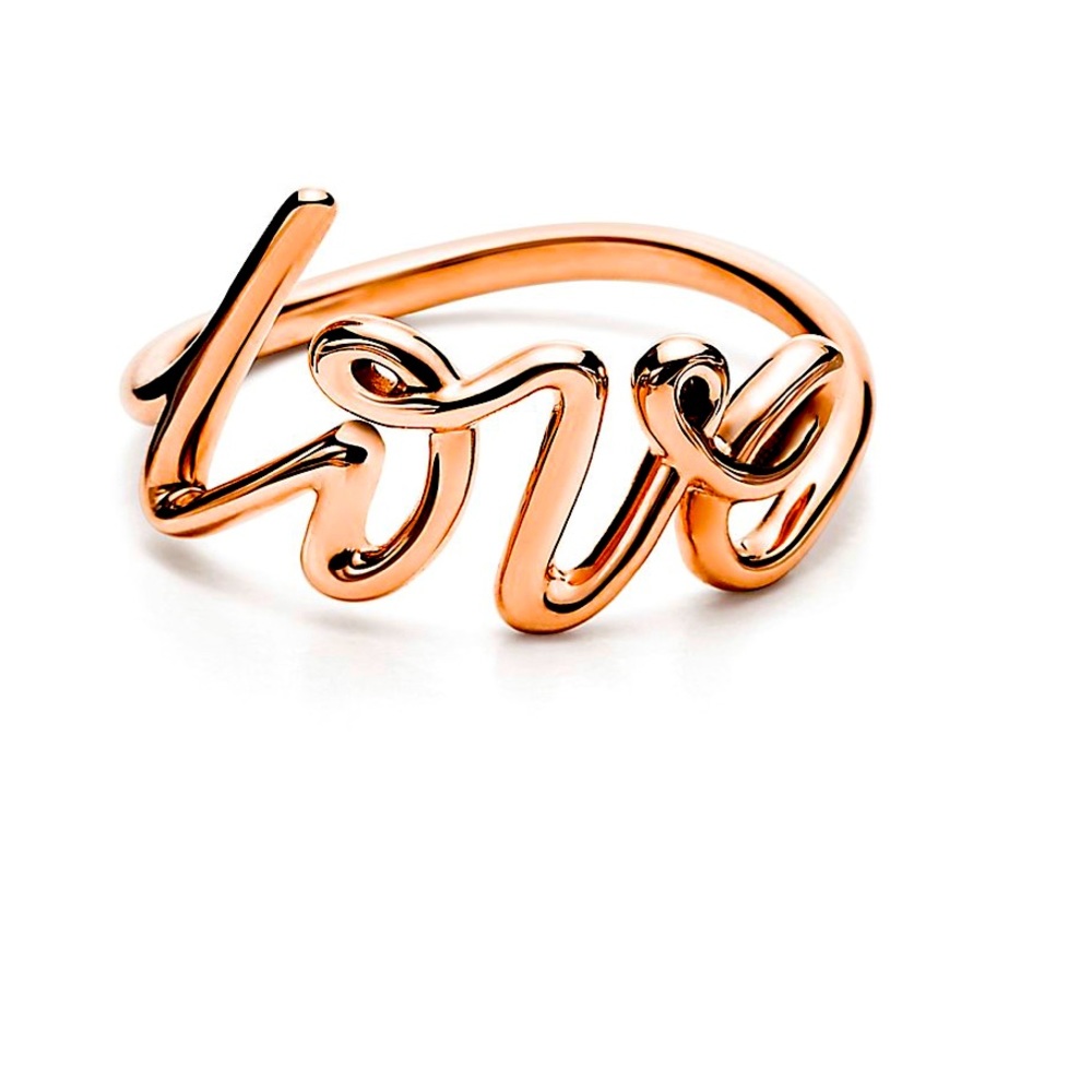 Tiffany yellow gold love ring size 7,5